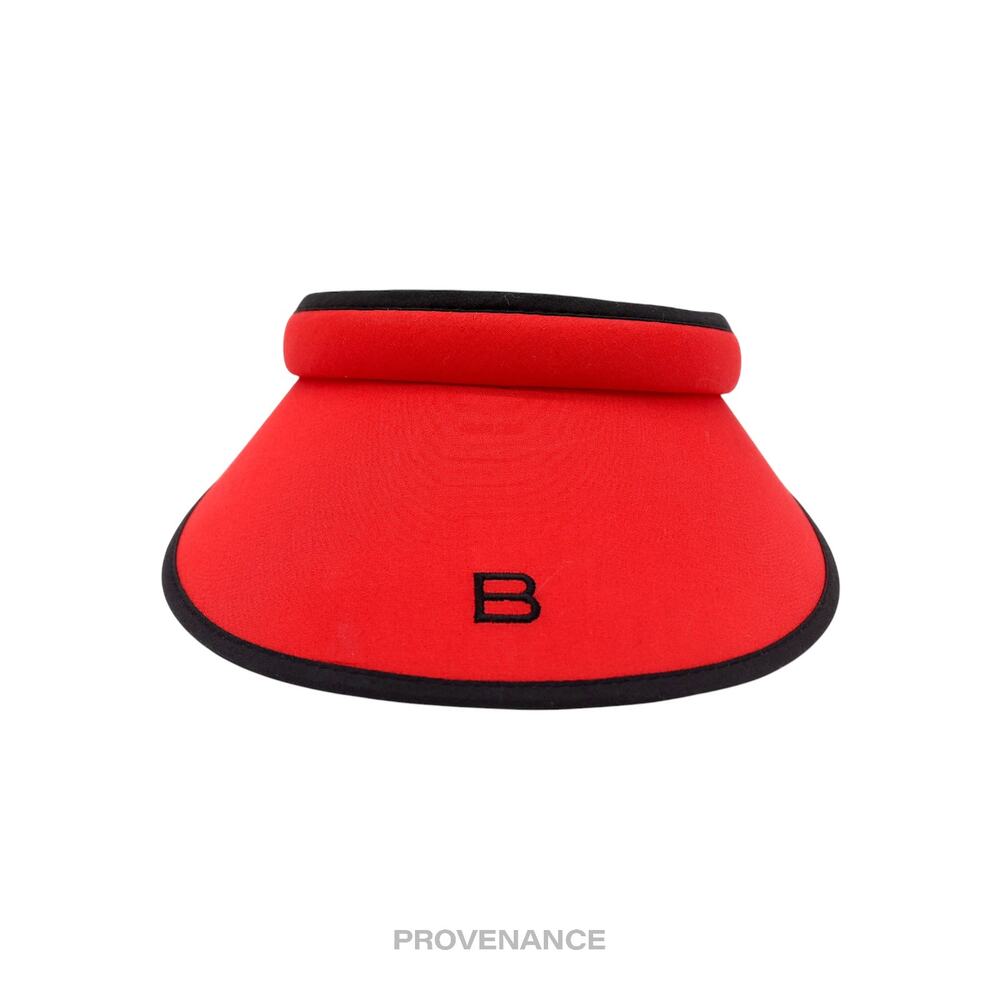 🔴 Balenciaga B Logo Visor - Red/Black